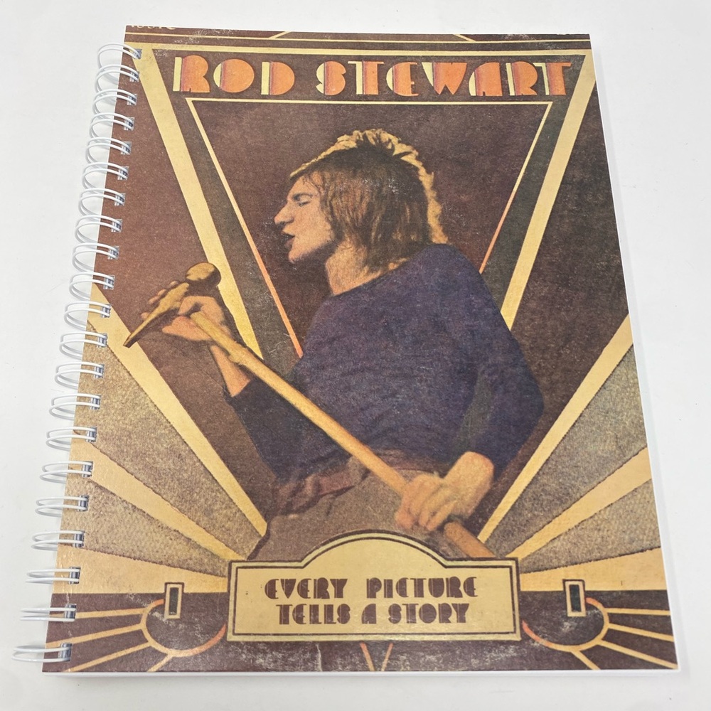 Upcycled Rod Stewart Record Album Notebook Handmade